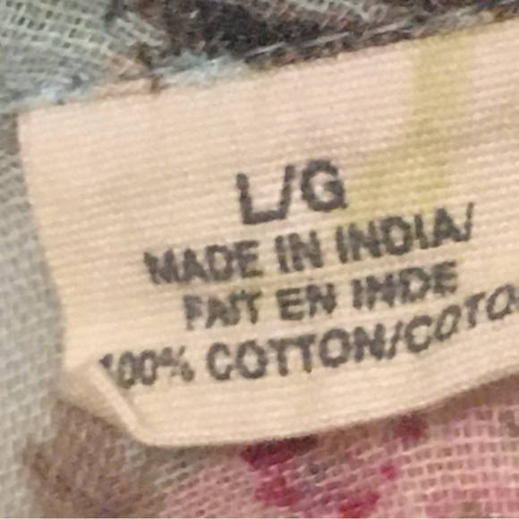 Denim & Supply RL Floral Print Ruffled Fringe edged Tie front blouse L - Picture 4 of 8